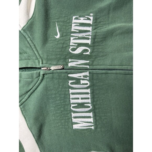 Vintage NIKE MSU Michigan State University Full Zip Hoodie Mens Large - Picture 3 of 5